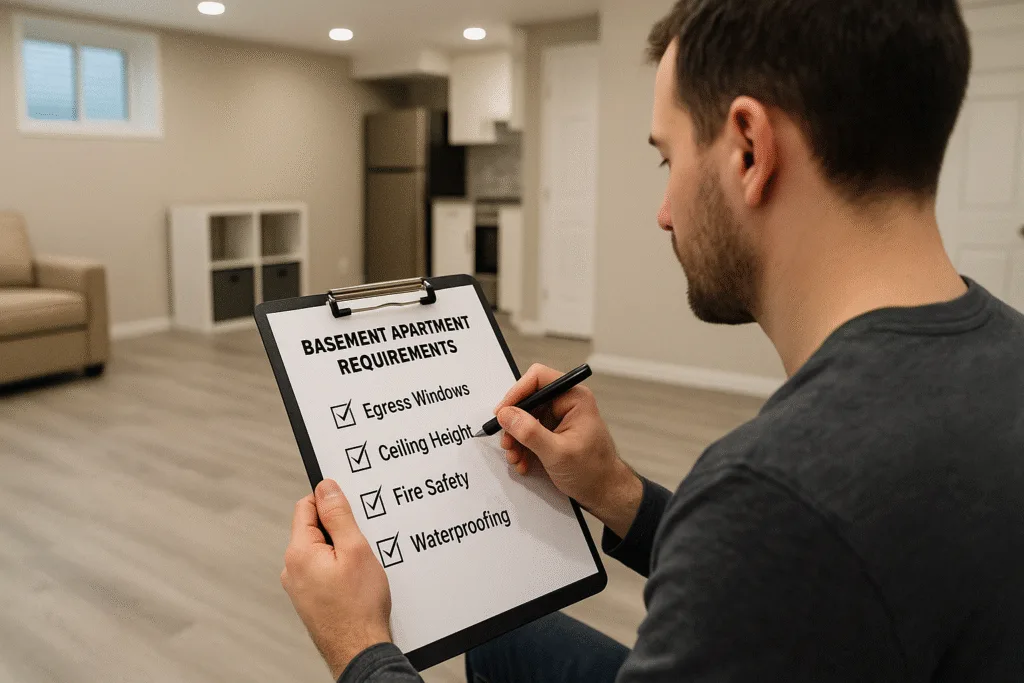 basement apartment requirements in Ontario